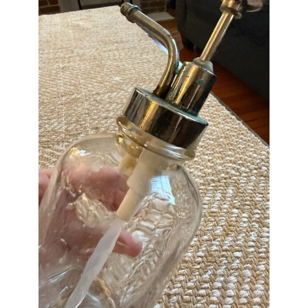 Glass pump soap dispenser